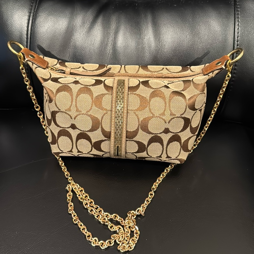 Sequin coach cross body bag handbag